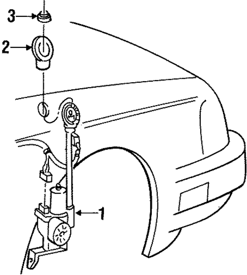 Antenna & Radio for 1993 Mercury Cougar #0