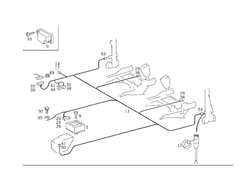 Belt Locking Retractor, Airbag and Sidebag for 1993 Mercedes-Benz 400SEL #2