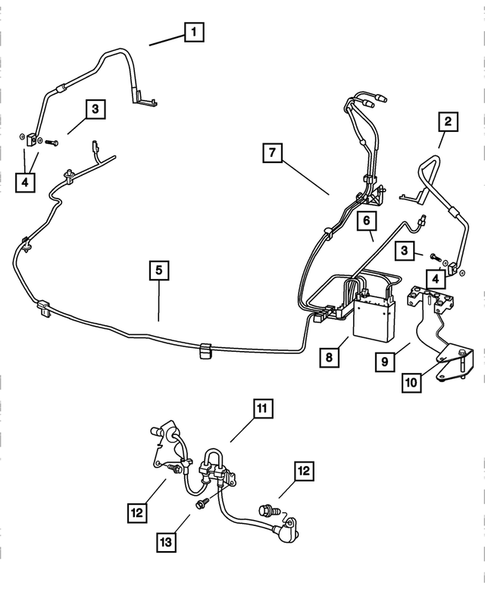 Brake Lines and Hoses for 2001 Dodge Intrepid #1