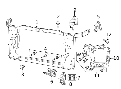 Radiator Support for 2015 Jeep Cherokee #0
