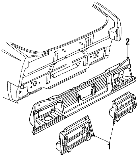 Tail Lamps for 1986 Chevrolet Cavalier #1