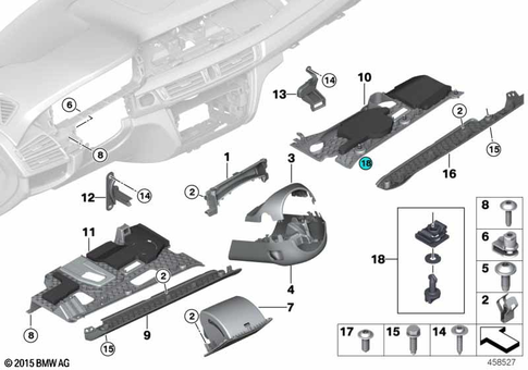Instrument Carrier / Mounting Parts for 2019 BMW X6 35i #2