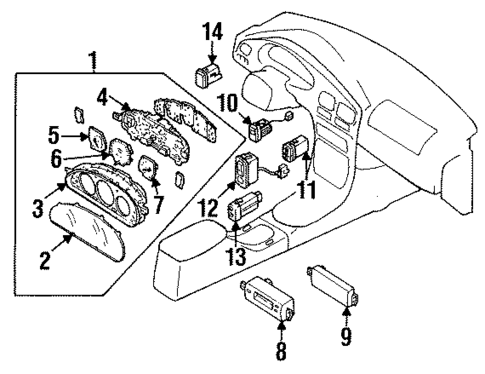 Switches for 1996 Mazda Protege #1