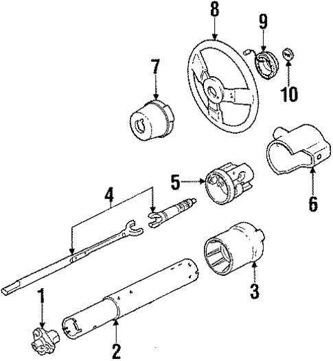 Steering Column Assembly for 1986 Buick Skylark #0