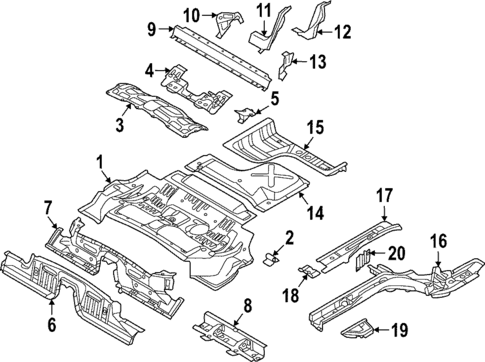 Rear Floor & Rails for 2025 Volvo EC40 #0