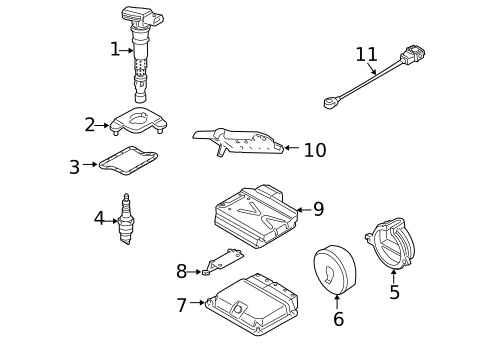 Ignition System for 2007 Audi A8 Quattro #0