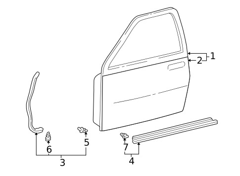 Door & Components for 2002 Toyota Tundra #0