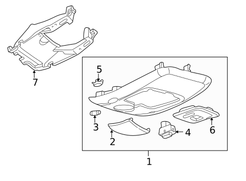 Overhead Console for 2005 Lincoln Aviator #1