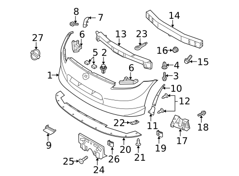 Bumper & Components - Front for 2013 Nissan 370Z #0