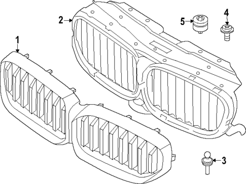 Grille & Components for 2023 BMW 540i xDrive #1