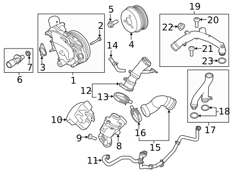 Water Pump for 2022 Land Rover Range Rover Sport #0
