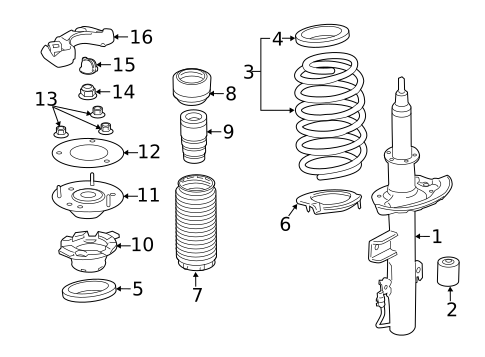 Struts & Components for 2018 Land Rover Range Rover Evoque #1