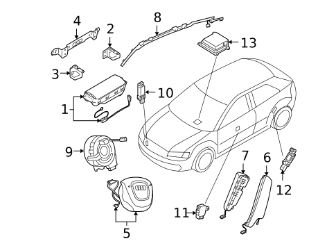 Air Bag Components for 2006 Audi A3 Quattro #0