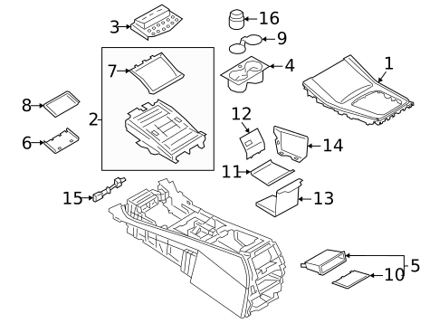 Center Console for 2021 BMW X7 #1