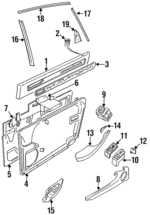 Interior Trim - Rear Door for 1996 Jaguar XJ12 #1