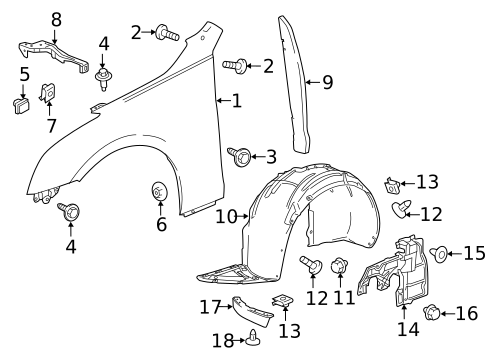 Fender & Components for 2015 Cadillac ATS #0