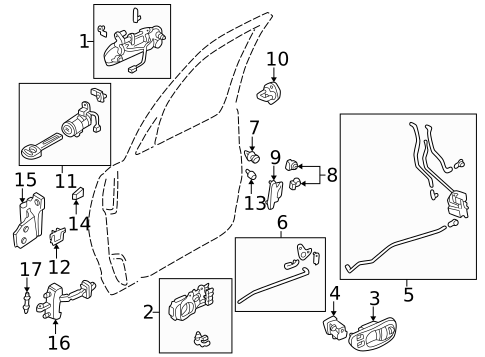 Lock & Hardware for 1997 Mazda Millenia #0