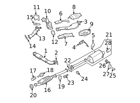 Exhaust Components for 2008 Subaru Forester #0