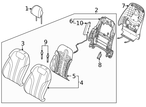 Passenger Seat Components for 2023 Genesis GV80 #0