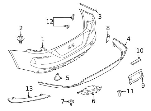 Bumper & Components - Rear for 2021 BMW 840i xDrive #1