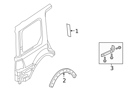 Exterior Trim - Quarter Panel for 2004 Lincoln Navigator #0