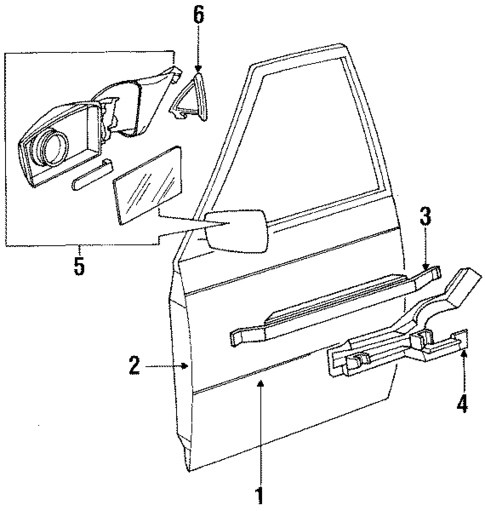 Door & Components for 1994 Audi V8 Quattro #0