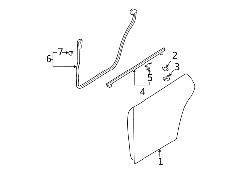 Door & Components for 2002 Subaru Legacy #1