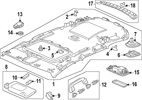 Interior Trim - Roof for 2024 Honda CR-V #0
