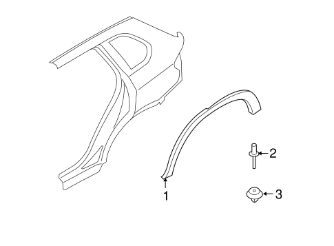 Exterior Trim - Quarter Panel for 2008 BMW X5 #0