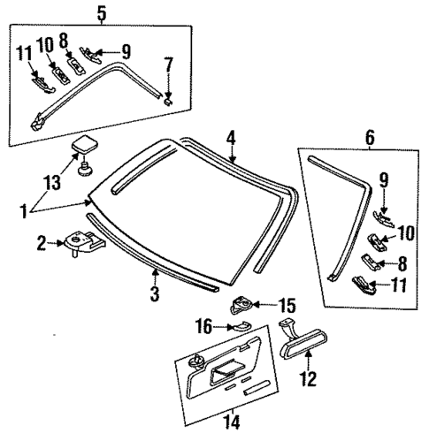 Glass - Windshield for 1994 Mazda 929 #0
