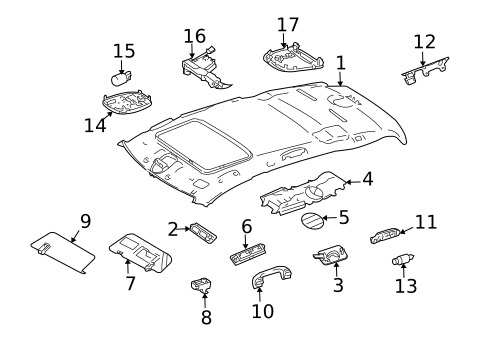 Interior Trim - Roof for 2007 Mercedes-Benz R 63 AMG® #1