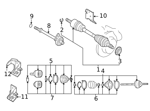 Drive Axles for 2008 Mazda Tribute #1
