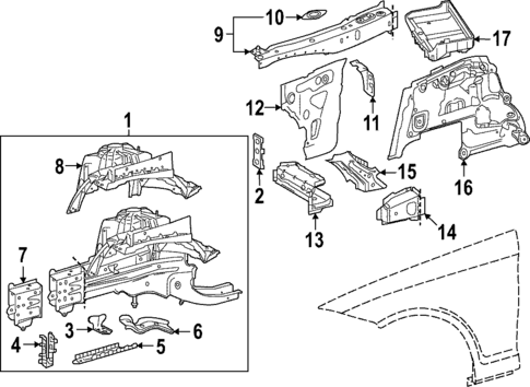 Structural Components & Rails for 2022 Mercedes-Benz CLS450 #0