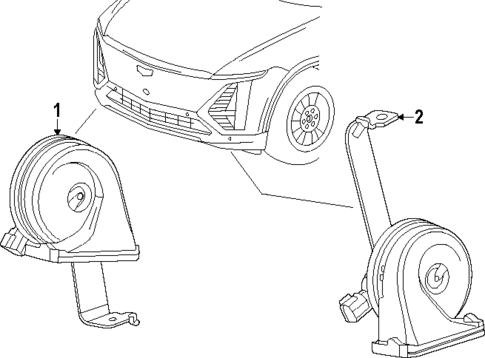 Horn for 2025 Cadillac OPTIQ #0