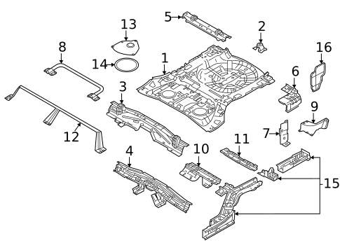 Rear Floor & Rails for 2024 Nissan Rogue #0