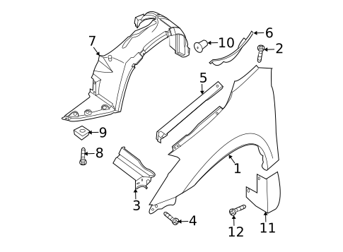 Fender & Components for 2009 Nissan Altima #2