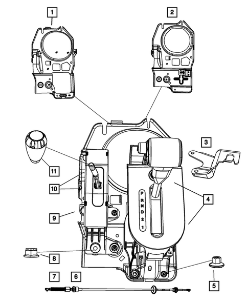 Gearshift Controls for 2007 Jeep Wrangler #0