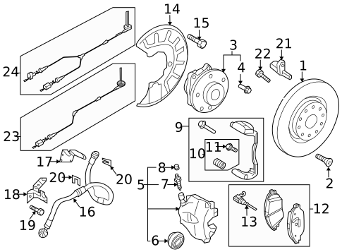 Brake Components for 2019 Volkswagen Tiguan #1