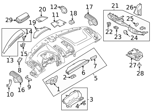 Instrument Panel Components for 2013 Porsche Boxster #0