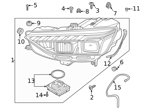 Headlamp Components for 2020 Audi A4 Quattro #0