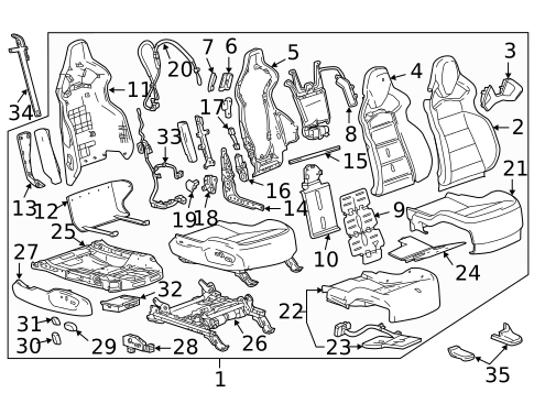 Heated Seats for 2015 Chevrolet Corvette #1