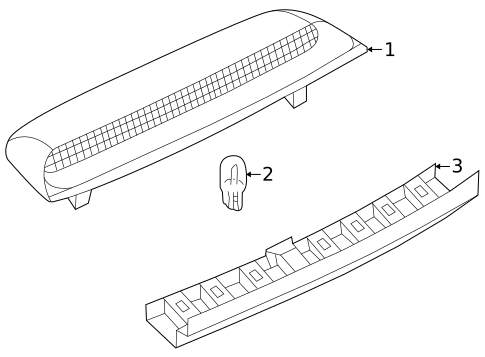High Mounted Stop Lamp for 2001 Volkswagen Passat #1