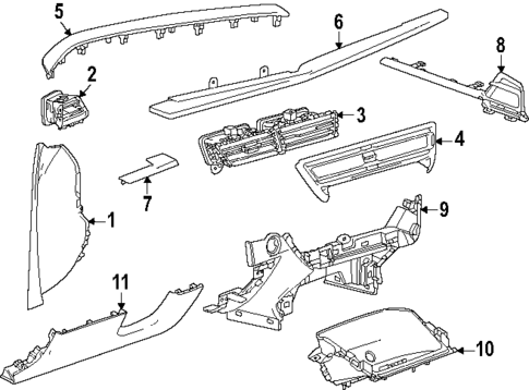 Instrument Panel Components for 2024 Chevrolet Traverse #0