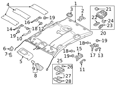 Interior Trim - Roof for 2018 Kia Optima #1
