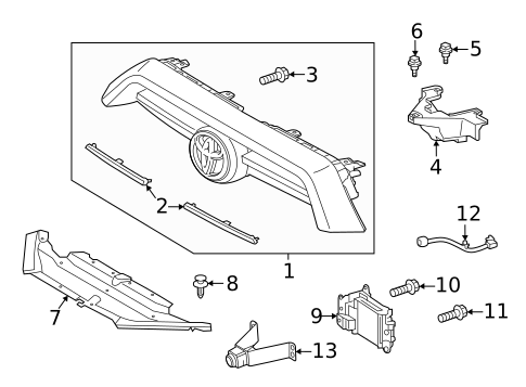 Grille & Components for 2024 Toyota 4Runner #0