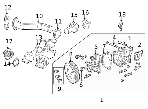 Water Pump for 2015 Jeep Compass #0