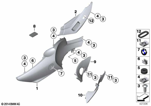 Motorcycle Trim Section, Windshield for 2003 BMW-Motorrad R 1200 ST #1
