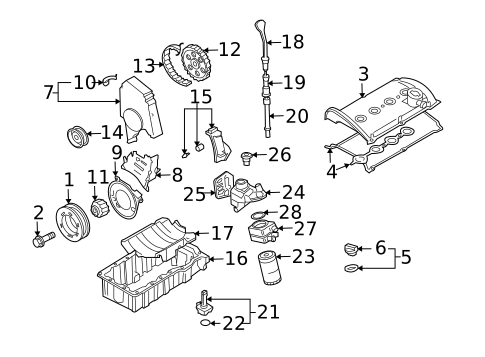 Oil Pan for 2003 Volkswagen Jetta #1
