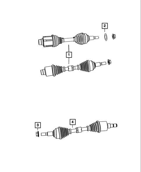Front Axle Drive Shafts for 2011 Dodge Journey #0