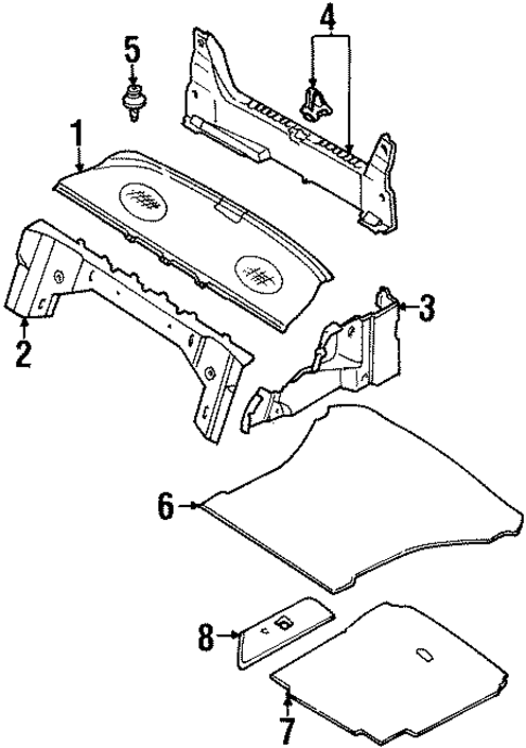Interior Trim - Rear Body for 1999 Ford Escort #0